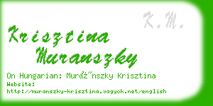 krisztina muranszky business card